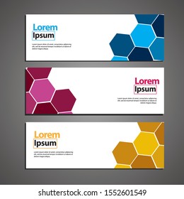 Vector abstract geometric design banner web template.