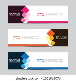 Vector abstract geometric design banner web template. Modern design. Vector illustration