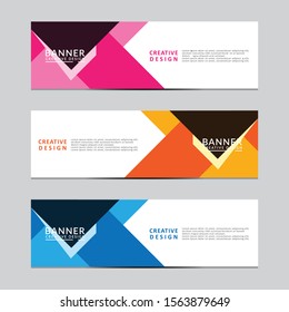Vector abstract geometric design banner web template. Modern design. Vector illustration
