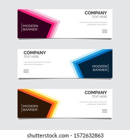 Vector abstract geometric design banner web template. Modern design.