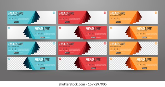 Vector abstract geometric design banner web template