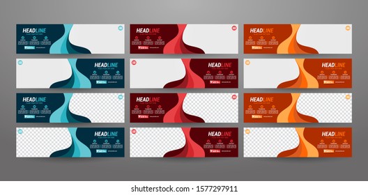 Vector abstract geometric design banner web template