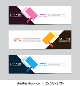 Vector abstract geometric design banner web template. Modern design. Vector illustration