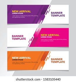 Vector abstract geometric design banner web template