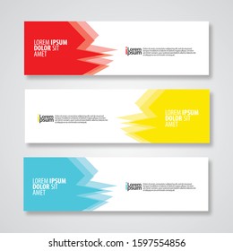 Vector abstract geometric design banner web template.