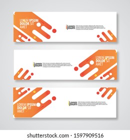 Vector abstract geometric design banner template. 