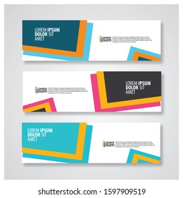 Vector abstract geometric design banner template. 