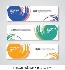 Vector abstract geometric design banner template. 