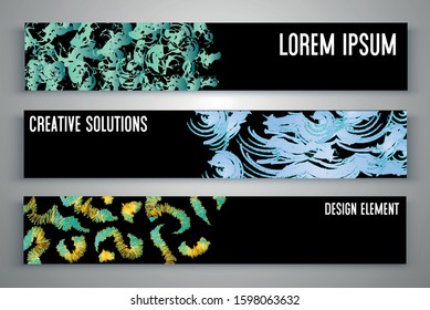 Vector abstract geometric design banner web template. Modern design. Vector illustration