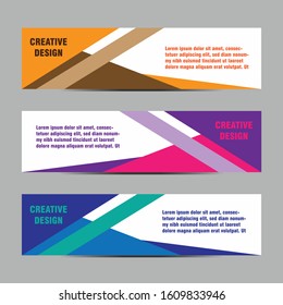 Vector abstract geometric design banner web template. Modern design. Vector illustration