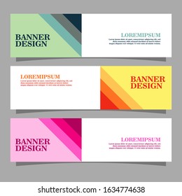 Vector abstract geometric design banner web template. Modern design. Vector illustration