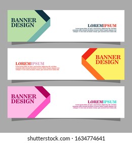 Vector abstract geometric design banner web template. Modern design. Vector illustration