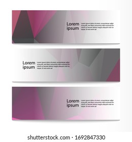 Plantilla web de banner de diseño geométrico abstracto vectorial. Conjunto de fondo de diseño moderno. Ilustración del vector