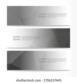 Vektorillustration abstrakte geometrische Design-Banner-Webvorlage. Modernes Design, schwarzer Hintergrund. Vektorillustration