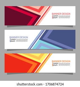 Vector abstract geometric design banner web template. Modern design. Vector illustration
