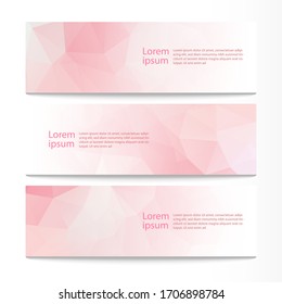 Vector abstract geometric design banner web template. Modern design pastel background set. Vector illustration

