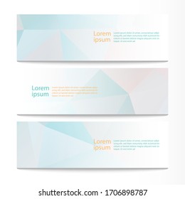 Plantilla web de banner de diseño geométrico abstracto vectorial. Diseño moderno en tonos pastel. Ilustración del vector