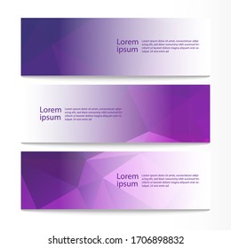 Vektorillustration abstrakte geometrische Design-Banner-Webvorlage. Modernes Design, violetter Hintergrund. Vektorillustration