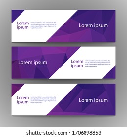 Vector abstract geometric design banner web template. Modern design spectrum background set. Vector illustration