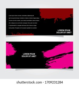 Vector abstract geometric design banner web template.