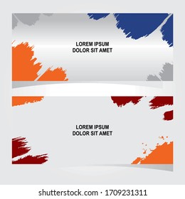 Vector abstract geometric design banner web template.