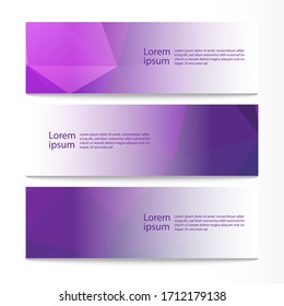 Vektorillustration abstrakte geometrische Design-Banner-Webvorlage. Modernes Design, violetter Hintergrund. Vektorillustration