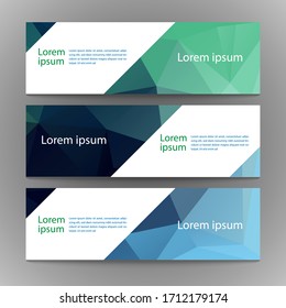Vector abstract geometric design banner web template. Modern design spectrum background set. Vector illustration