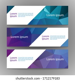 Vector abstract geometric design banner web template. Modern design spectrum background set. Vector illustration