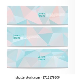 Vektorillustration abstrakte geometrische Design-Banner-Webvorlage. Modernes Design, pastellfarbener Hintergrund. Vektorillustration