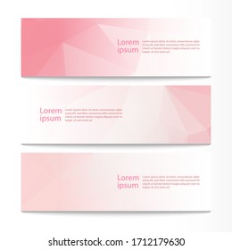 Vector abstract geometric design banner web template. Modern design pastel background set. Vector illustration

