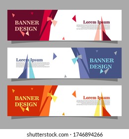 Vector abstract geometric design banner web template. Modern design. Vector illustration