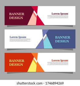 Plantilla web de banner de diseño geométrico abstracto vectorial. Diseño moderno. Ilustración del vector