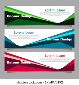 Plantilla web de banner de diseño geométrico abstracto vectorial. Diseño moderno. Ilustración del vector