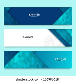 Plantilla web de banner de diseño geométrico abstracto vectorial