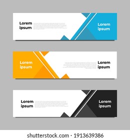 Vector abstract geometric design banner web template. vector illustration
