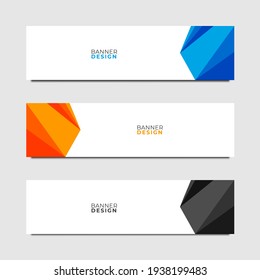 Vector abstract geometric design banner template. vector illustration
