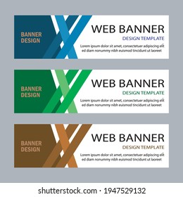 Plantilla web de banner de diseño geométrico abstracto vectorial. Diseño moderno. Ilustración vectorial. EPS 10.