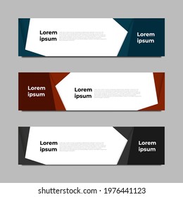 Vector abstract geometric design banner web template. vector illustration