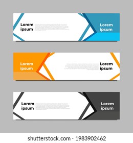 Vector abstract geometric design banner web template. vector illustration