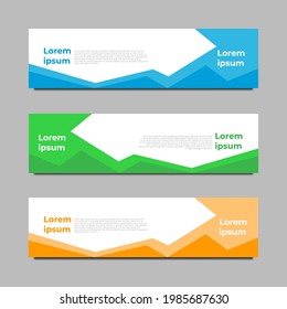 Vector abstract geometric design banner web template. vector illustration