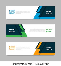 Vector abstract geometric design banner web template. vector illustration