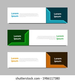 Vector abstract geometric design banner web template. vector illustration