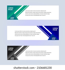 Vector abstract geometric design banner web template. vector illustration