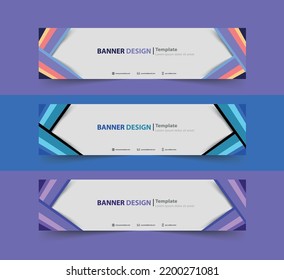 Vector abstract geometric design banner web template.