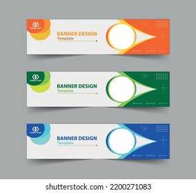 Plantilla web de banner de diseño geométrico abstracto vectorial.