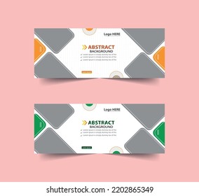 Vector abstract geometric design banner web template.