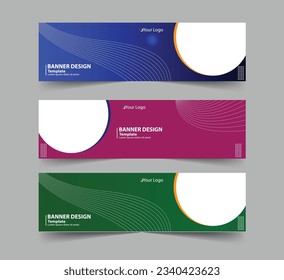 Plantilla web de banner de diseño geométrico abstracto vectorial.