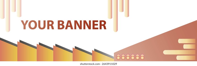 Plantilla de Web de Anuncio de diseño geométrico abstracto Vector. Diseño moderno. Ilustración vectorial