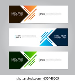 Vector Abstract Geometric Design Banner Web Template.