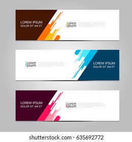 Vector abstract geometric design banner web template 